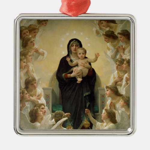 Madonna and Child Metal Ornament