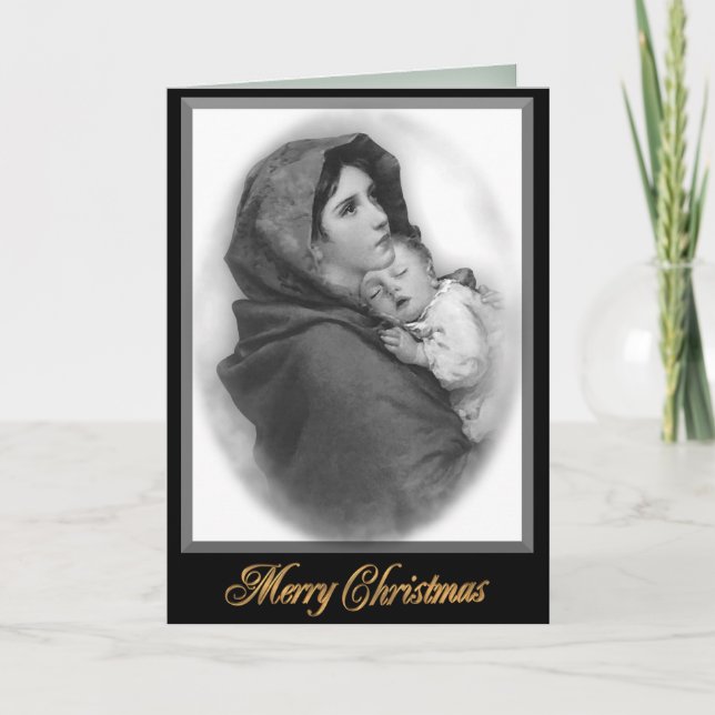 Madonna and Child Nativity blank note card (Front)
