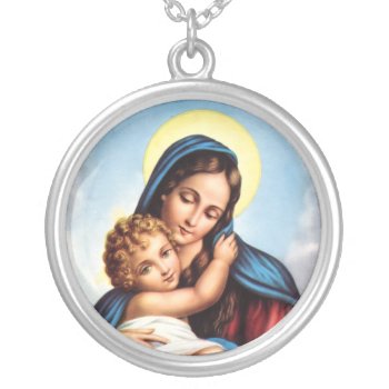 Madonna And Child Necklace by Xuxario at Zazzle