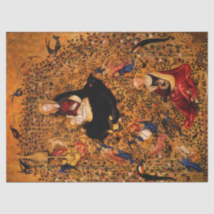 MADONNA AND CHILD OF ROSE BOWER,ANGELS Christmas Tissue Paper