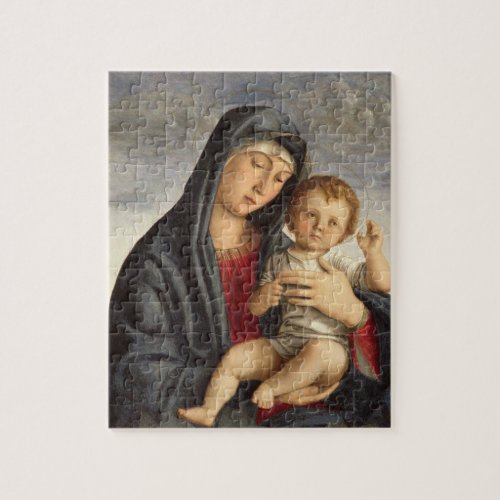 Madonna and Child oil on panel 2 Jigsaw Puzzle