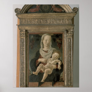Madonna and Child (oil on panel) Poster