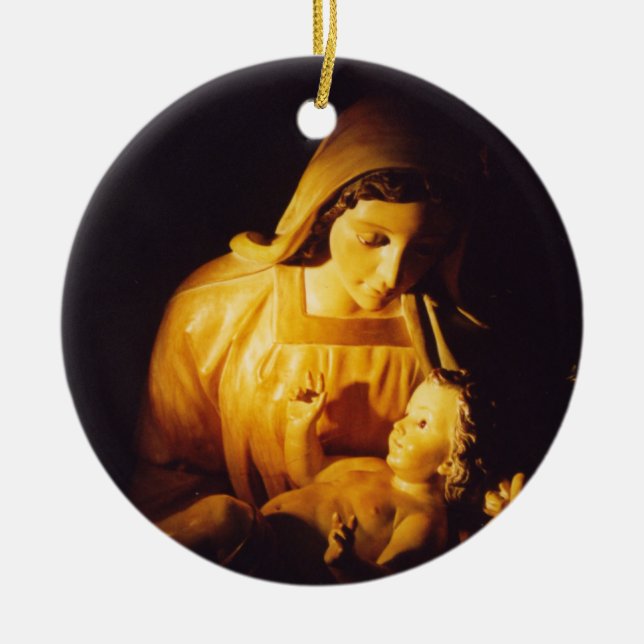 Madonna and Child Ornament, Spain Ceramic Ornament (Front)