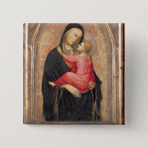 Madonna and Child panel 3 Pinback Button