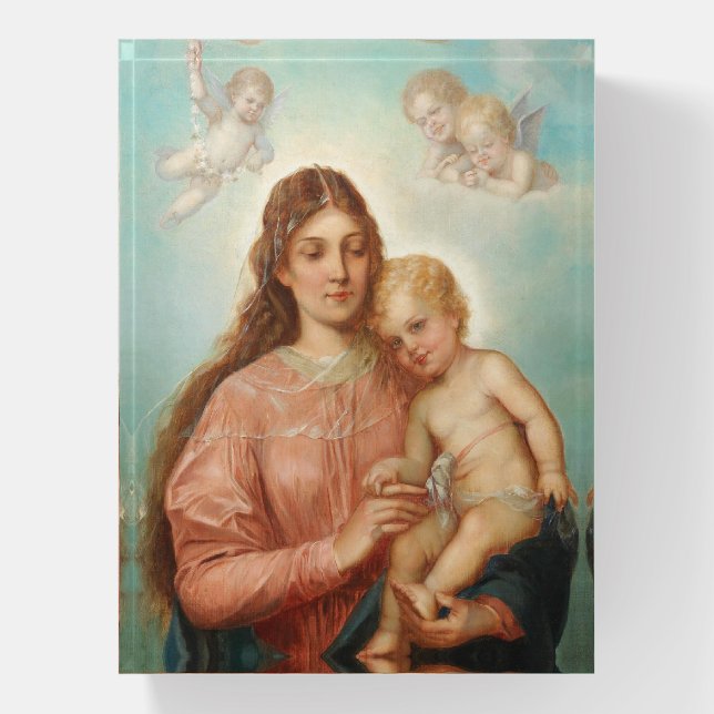 Madonna And Child Paperweight (Vertical)