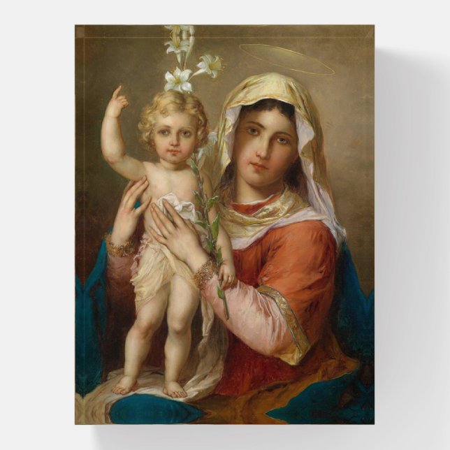 Madonna And Child Paperweight (Vertical)