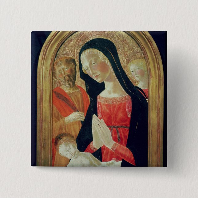 Madonna and Child Pinback Button (Front)