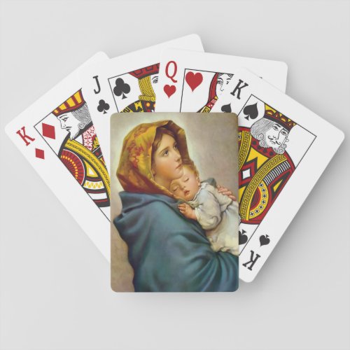 Madonna and Child  Poker Cards