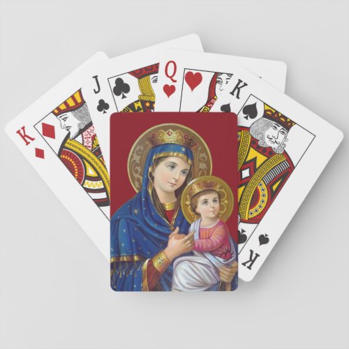 Madonna and Child Poker Cards