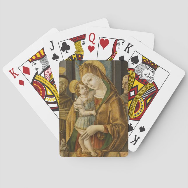 madonna and child poker cards (Back)