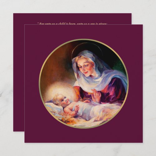 Madonna and Child Religious Christmas Cards