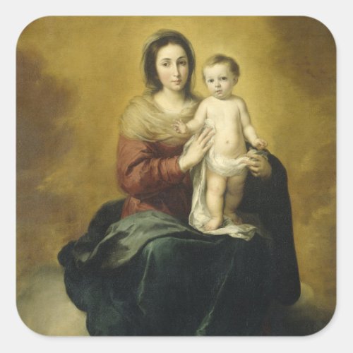 Madonna and Child Religious Fine Art Sticker