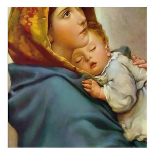 Madonna And Child Roberto Ferruzzi Acrylic Print