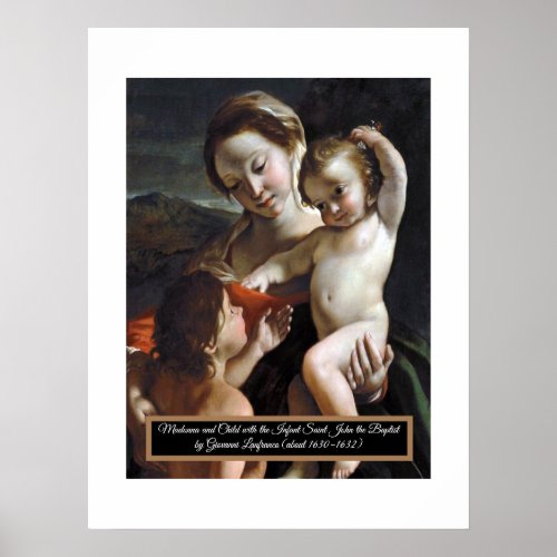 Madonna and Child Saint John Poster