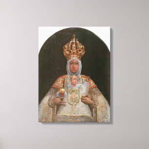 Madonna and Child, School of Cusco Canvas Print