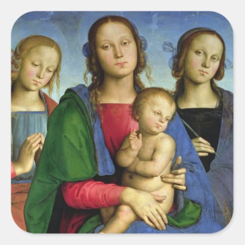 Madonna and Child Square Sticker