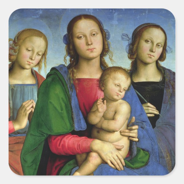 Madonna and Child Square Sticker (Front)