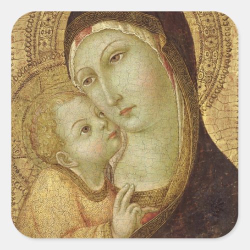 Madonna and Child Square Sticker