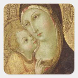 Madonna and Child Square Sticker