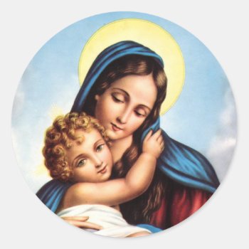 Madonna And Child Stickers by Xuxario at Zazzle