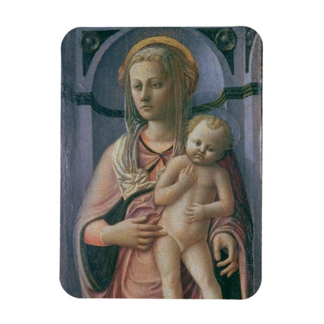 Madonna and Child (tempera on panel) Magnet (Vertical)