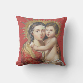 Madonna and Child Throw Pillow