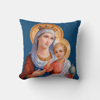 Madonna and Child Throw Pillow