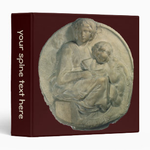 Madonna and Child, Tondo Pitti by Michelangelo 3 Ring Binder
