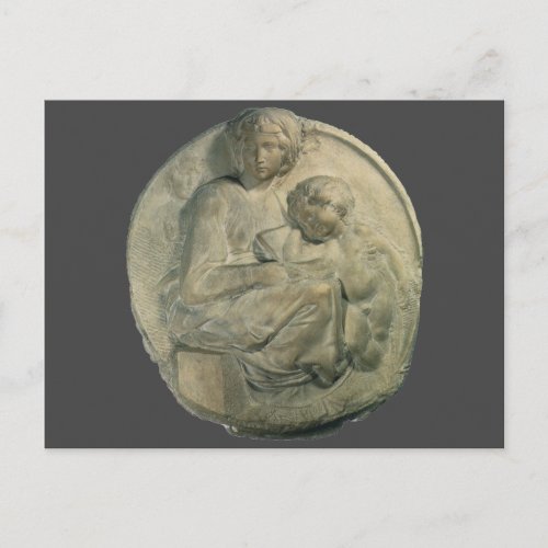 Madonna and Child Tondo Pitti by Michelangelo Postcard