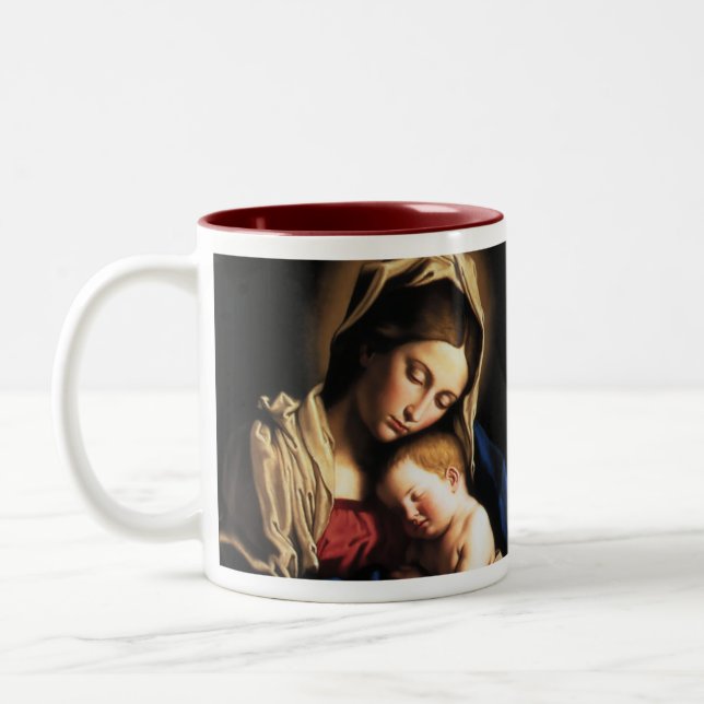 Madonna and Child Two-Tone Coffee Mug (Left)