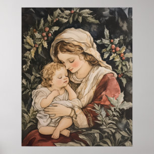 Madonna and Child Vintage Poster
