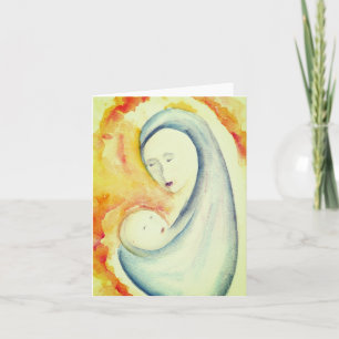 Madonna and Child Watercolor Blank Note Cards