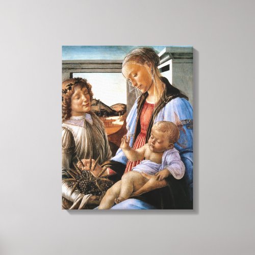 Madonna and Child With Angel _ Botticelli _ c1470 Canvas Print