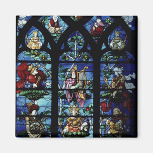 Madonna and Child with angels and portraits reflec Magnet