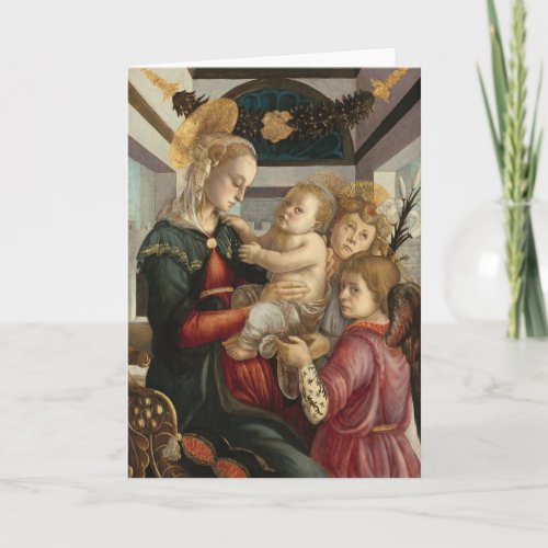 Madonna and Child with Angels  Botticelli Card