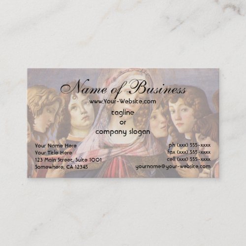 Madonna and Child with Angels by Sandro Botticelli Business Card