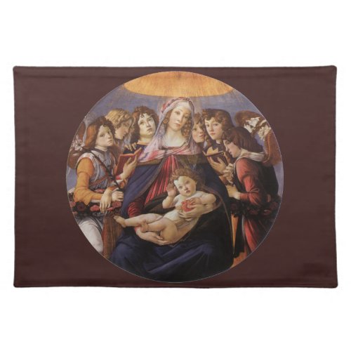 Madonna and Child with Angels by Sandro Botticelli Cloth Placemat