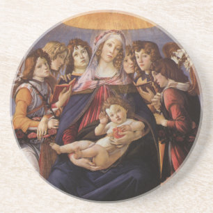 Madonna and Child with Angels by Sandro Botticelli Coaster