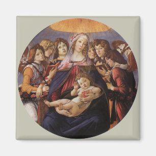 Madonna and Child with Angels by Sandro Botticelli Magnet