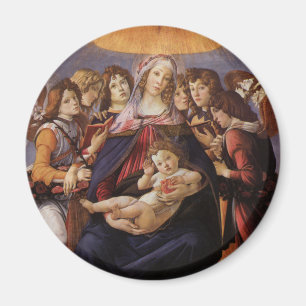 Madonna and Child with Angels by Sandro Botticelli Magnet