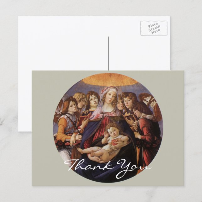 Madonna and Child with Angels by Sandro Botticelli Postcard (Front/Back)