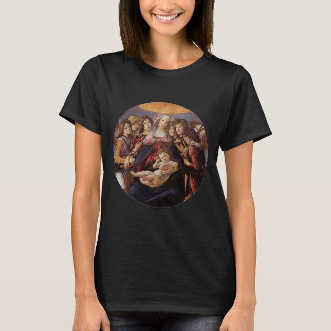 Madonna and Child with Angels by Sandro Botticelli T-Shirt (Front)