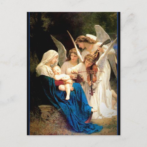 Madonna and Child with Angels Christmas Postcard