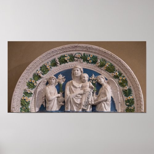 Madonna and Child with Angels Luca Della Robbia Poster