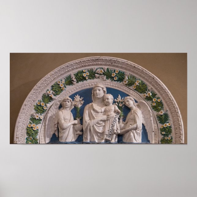 Madonna and Child with Angels Luca Della Robbia Poster (Front)