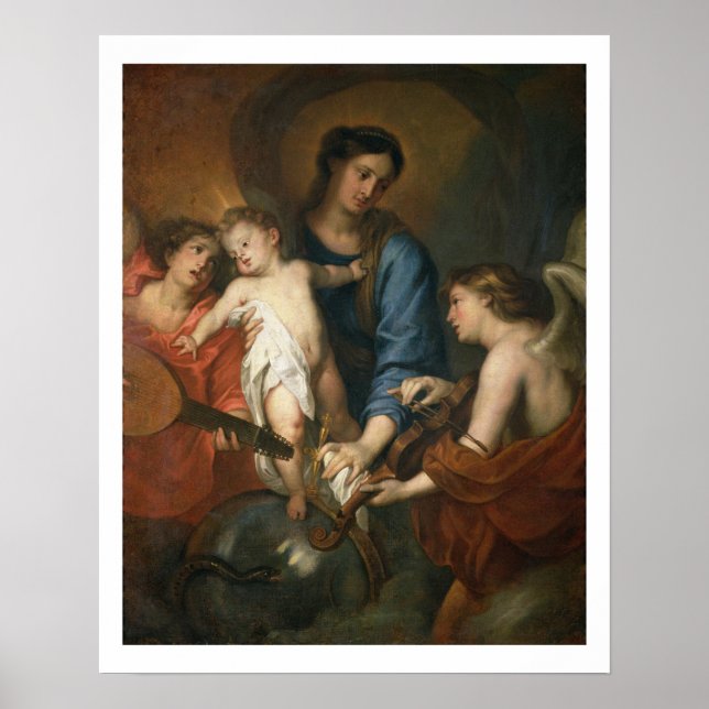Madonna and Child with angels Poster (Front)