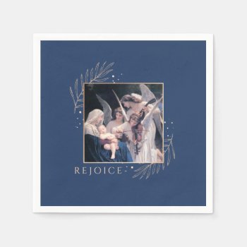 Madonna And Child With Angels Rejoice Napkins by DP_Holidays at Zazzle