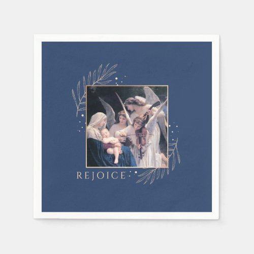 Madonna and Child with Angels Rejoice Napkins