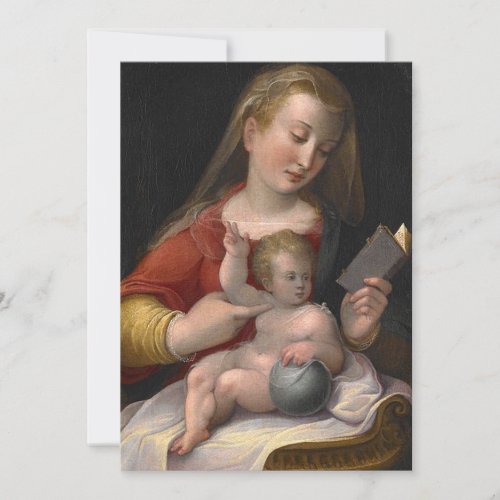 Madonna and Child with Book _ Christmas Invitation