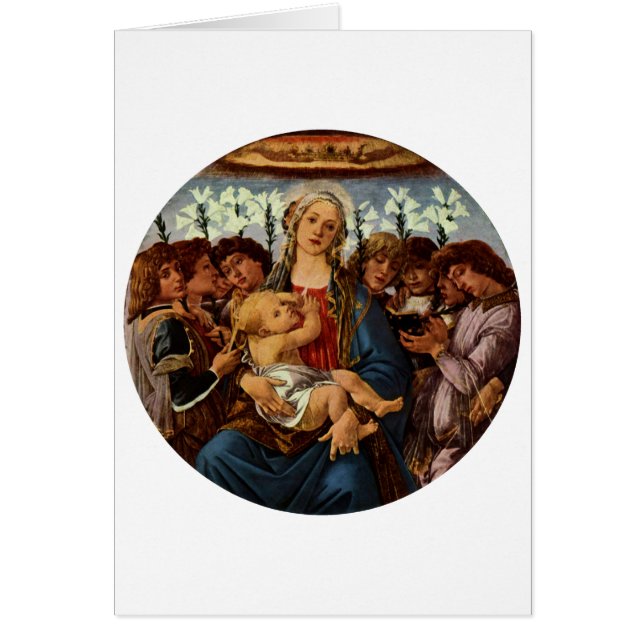 Madonna and Child with Eight Angels by Botticelli Cards (Front)